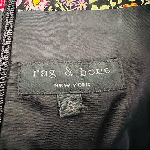 Rag & Bone 100% Silk Sleeveless Dress Floral Print Sz 6 - Picture 6 of 8